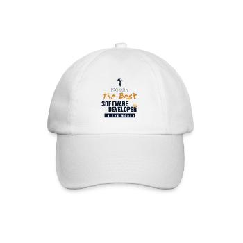 Best Software Developer World Developer Coder - Baseballkappe - Weiß/Weiß - Vorne
