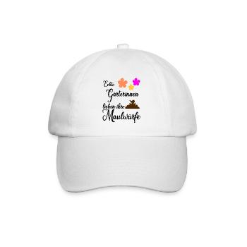 Maulwurf Maulwürfe Garten Geschenk - Baseballkappe - Weiß/Weiß - Vorne