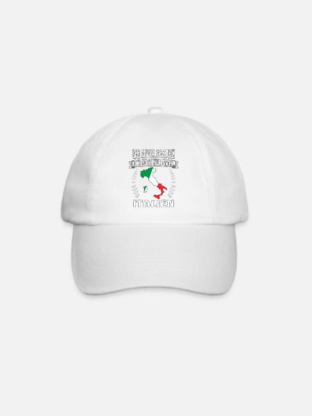 ICH MUSS GAR NIX ICH MUSS NUR NACH ITALIEN - Baseballkappe - Weiß/Weiß