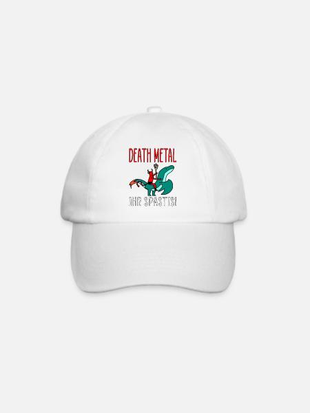 death metal ihr spastis teufel mit Drache Geschenk - Baseballkappe - Weiß/Weiß
