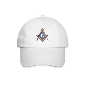 Freimaurer Emblem - Baseballkappe - Weiß/Weiß - Vorne