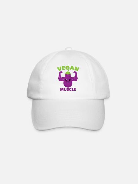 Vegane Muskeln - Baseballkappe - Weiß/Weiß