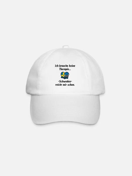 Schweden - Baseballkappe - Weiß/Weiß