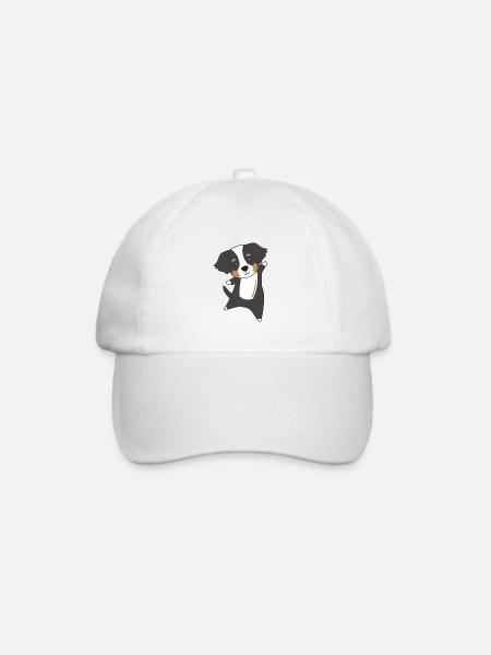 Hund süßer Welpe Berner Sennenhund niedliche Hunde - Baseballkappe - Weiß/Weiß