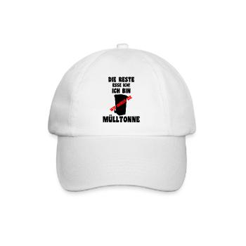 Mülltonnen Spruch Design - Baseballkappe - Weiß/Weiß - Vorne