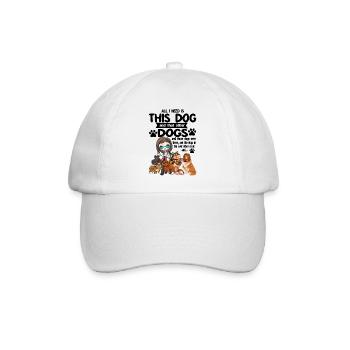 Hunde Design mit schönem Hunde Motiv - Baseballkappe - Weiß/Weiß - Vorne