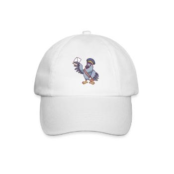 Brieftaube - Baseballkappe - Weiß/Weiß - Vorne