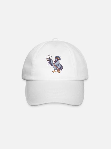 Brieftaube - Baseballkappe - Weiß/Weiß