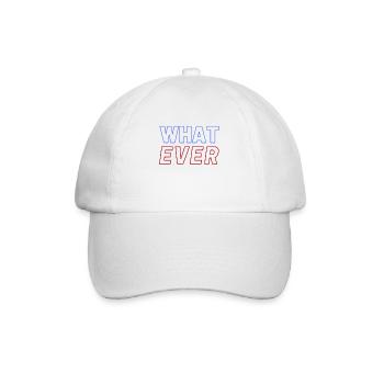 What Ever Whatever Red Blue - Baseballkappe - Weiß/Weiß - Vorne