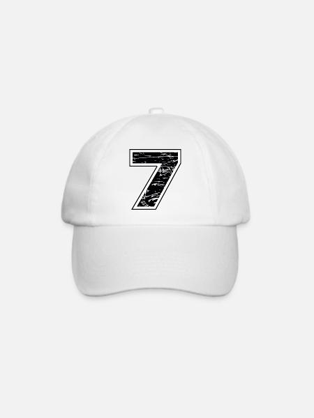7 - Baseballkappe - Weiß/Weiß