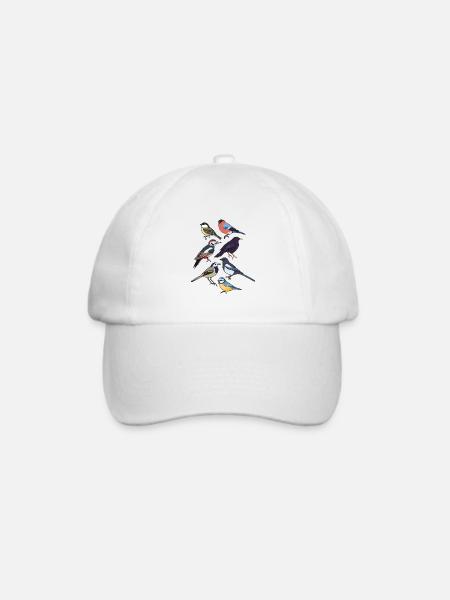 Gartenvögel Vögel - Baseballkappe - Weiß/Weiß
