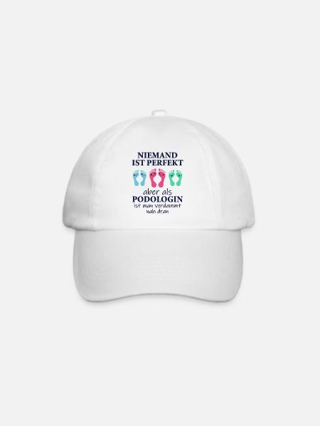 Fußpflege Podologin Podologie Spruch Geschenk - Baseballkappe - Weiß/Weiß