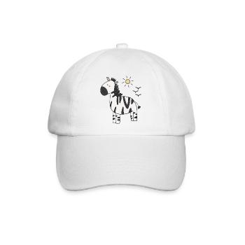 Zebra - Baseballkappe - Weiß/Weiß - Vorne