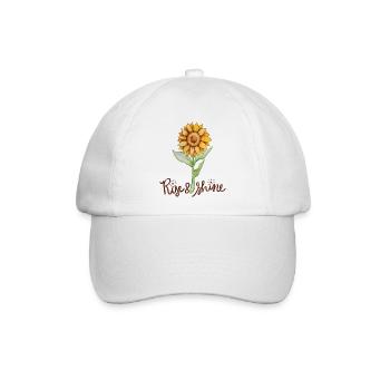 aufgehen und Sonnenblume leuchten - Baseballkappe - Weiß/Weiß - Vorne