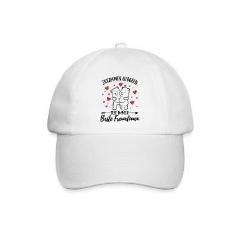 Zwillingsschwester Zwillinge Geschenk - Baseballkappe - Weiß/Weiß - Vorne