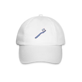 Zahnbürste - Baseballkappe - Weiß/Weiß - Vorne