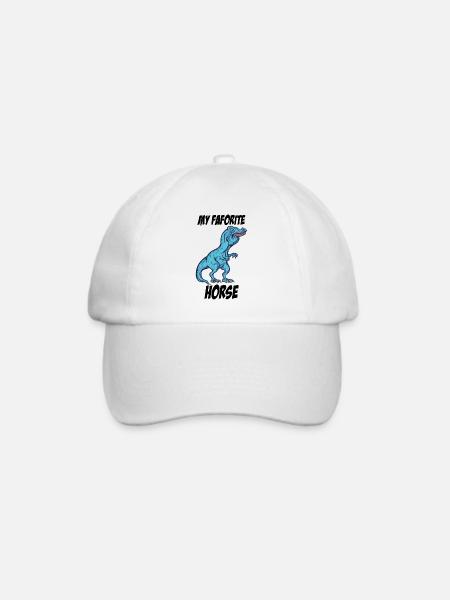 Lustiges TRex Hasenzähne meme Tshirt Geschenk - Baseballkappe - Weiß/Weiß