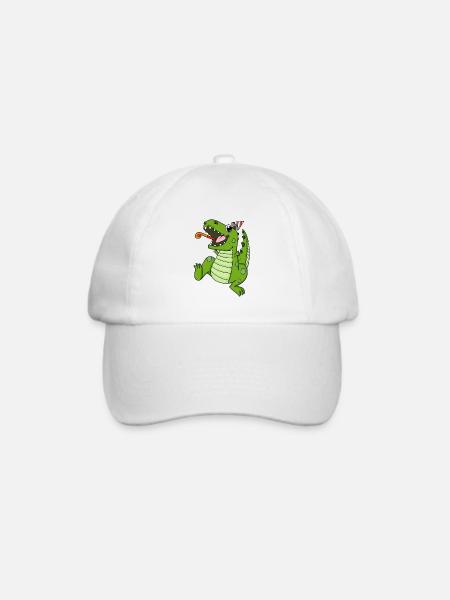 Dinosaurier Party - Baseballkappe - Weiß/Weiß