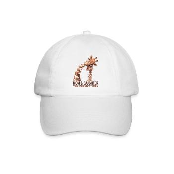 Mutter und Tochter Giraffe Geschenk - Baseballkappe - Weiß/Weiß - Vorne