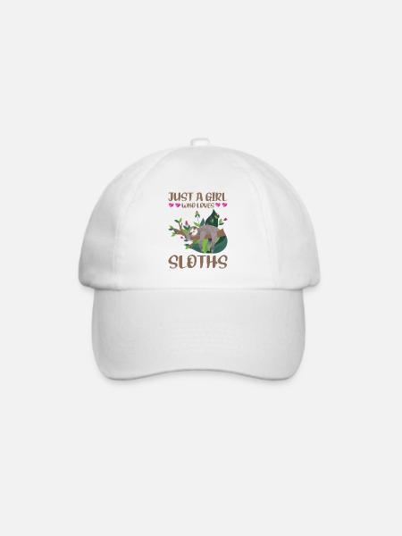 Faultier - Baseballkappe - Weiß/Weiß