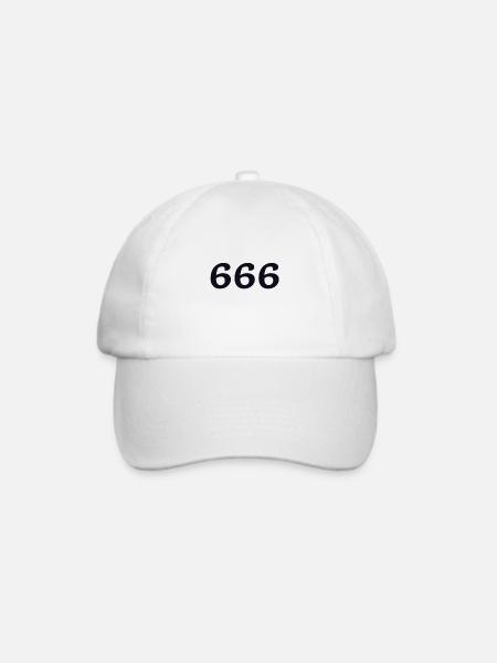666 - Baseballkappe - Weiß/Weiß