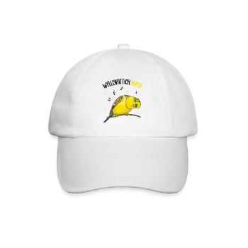 Wellensittich - Baseballkappe - Weiß/Weiß - Vorne