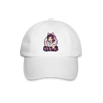 Anime Senpai Otaku Gamerin Girl Spruch Geschenk - Baseballkappe - Weiß/Weiß - Vorne