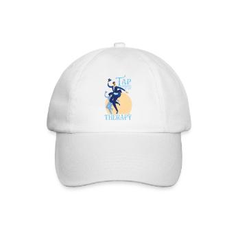 Tap Dance is my Therapy Steptanz Step Steptänzer - Baseballkappe - Weiß/Weiß - Vorne