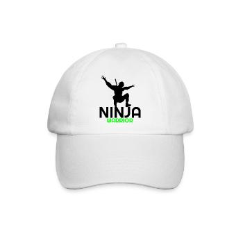 Alles über Ninja, Ninja, Ninja Hoodies, Ninja t shi - Baseballkappe - Weiß/Weiß - Vorne