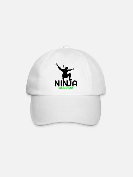 Alles über Ninja, Ninja, Ninja Hoodies, Ninja t shi - Baseballkappe - Weiß/Weiß