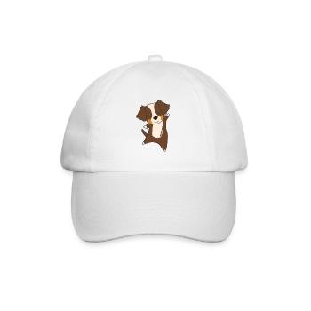 Australian Sheperd Hund Tierfreunde - Baseballkappe - Weiß/Weiß - Vorne