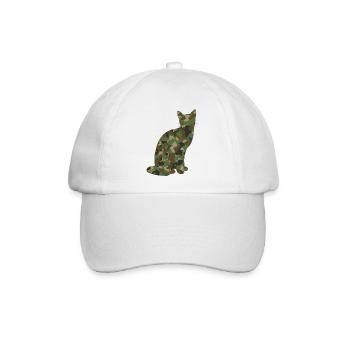 Camouflage Katze Kätzchen - Baseballkappe - Weiß/Weiß - Vorne