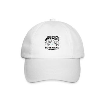 So sieht ein Awesome Boyfriend aus - Baseballkappe - Weiß/Weiß - Vorne