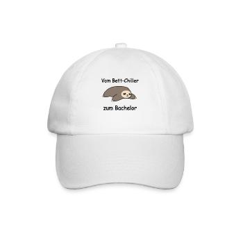 Uni Bachelor Abschluss Studenten Faultier Geschenk - Baseballkappe - Weiß/Weiß - Vorne