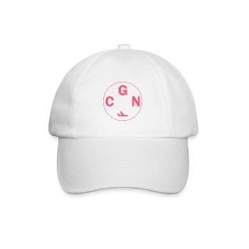 CGN Flughafen Köln Bonn Geschenk - Baseballkappe - Weiß/Weiß - Vorne