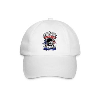 Ich bin Gunsexual - Ich liebe Waffen - patriotisch - Baseballkappe - Weiß/Weiß - Vorne