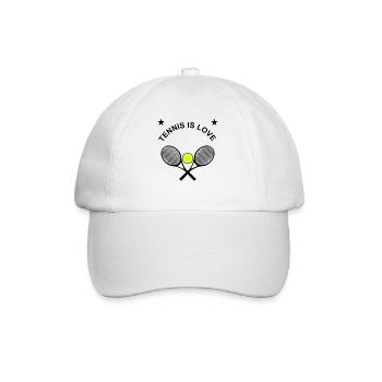 Tennis ist Liebe Tennisschläger tennis-match - Baseballkappe - Weiß/Weiß - Vorne