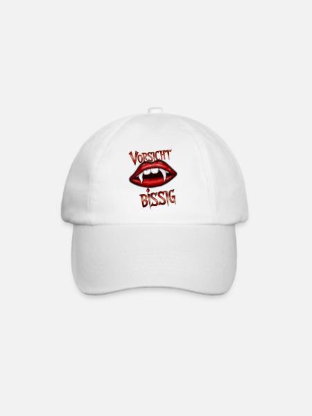 Vorsicht bissig - Baseballkappe - Weiß/Weiß