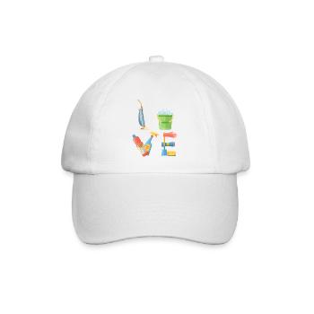 Design für Putzkräfte Reinigungspersonal Putzfrau - Baseballkappe - Weiß/Weiß - Vorne