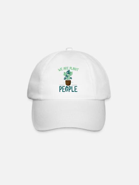 Pflanze, Pflanze Zimmerpflanze, Pflanzen, - Baseballkappe - Weiß/Weiß