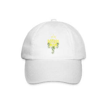 Pflanze, Pflanze Pothos, Pflanzen, - Baseballkappe - Weiß/Weiß - Vorne