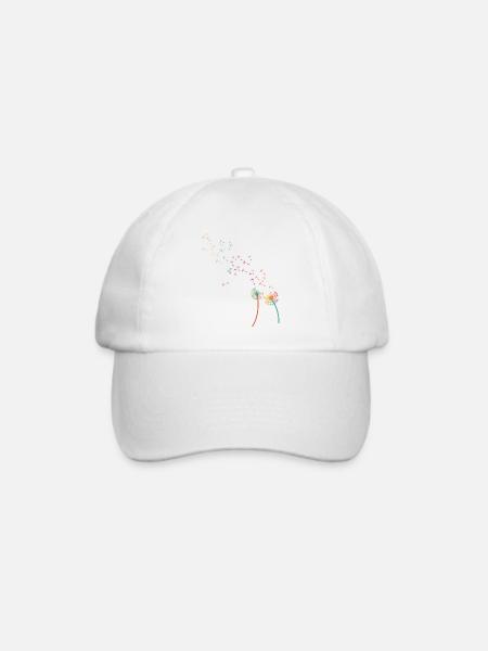 Pusteblume Knäuelgras - Baseballkappe - Weiß/Weiß