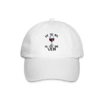 Wein Weintrinker Weinliebhaber Geschenk - Baseballkappe - Weiß/Weiß - Vorne