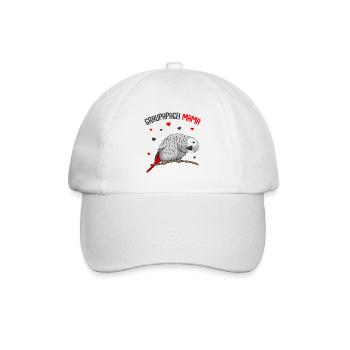 Graupapagei - Baseballkappe - Weiß/Weiß - Vorne