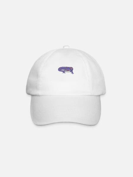 Schwanzlurch Molch Salamander - Baseballkappe - Weiß/Weiß