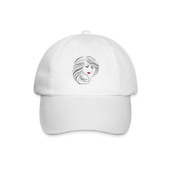 Frau Schönheit - Baseballkappe - Weiß/Weiß - Vorne
