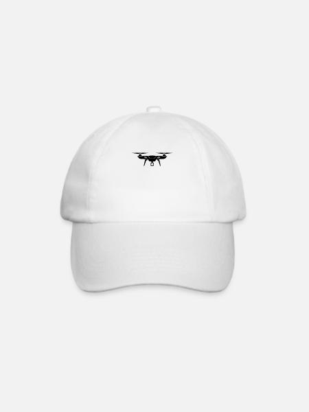 Drohne - Baseballkappe - Weiß/Weiß