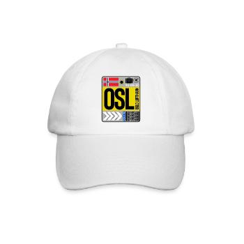Oslo Flughafen Norwegen - Baseballkappe - Weiß/Weiß - Vorne