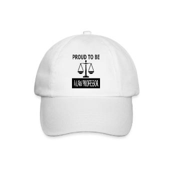 stolzer Jura-Professor ich bin Professor Geschenk - Baseballkappe - Weiß/Weiß - Vorne
