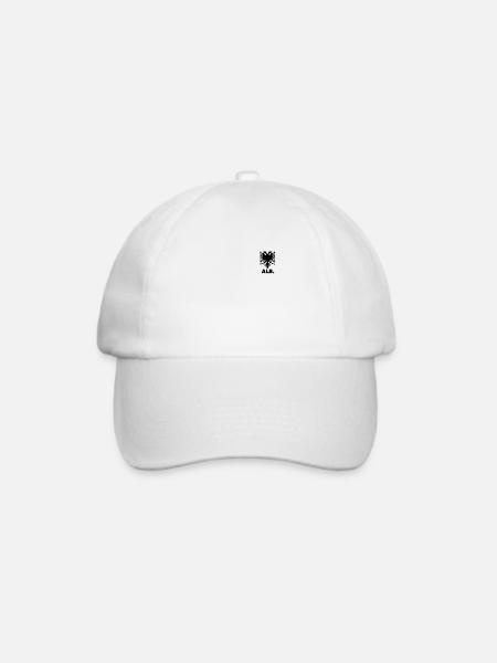 Albanien Adler Kosovo Shqip Shqiponja Geschenk - Baseballkappe - Weiß/Weiß